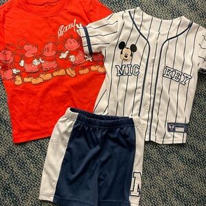 Disney Mickey Mouse Clubhouse White and Blue Striped Shirt